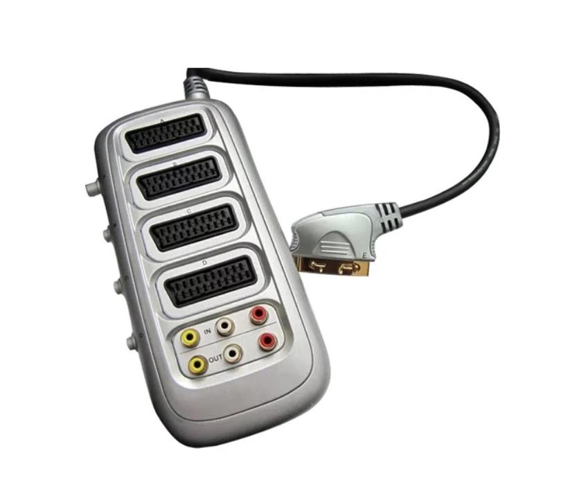 Scart Çoklayıcı Dağıtıcı Dörtlü Rca Butonlu Scart Çoklayıcı Dağıtıcı Dörtlü Rca Butonlu