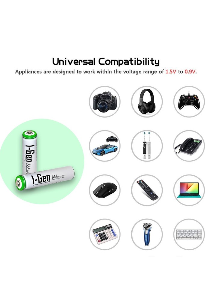 I-Gen B139 2 Adet AAA 900 mAh Şarj Edilebilir İnce Kalem Pil 1.2V Ni-MH Şarjlı Pil I-Gen B139 2 Adet AAA 900 mAh Şarj Edilebilir İnce Kalem Pil 1.2V Ni-MH Şarjlı Pil