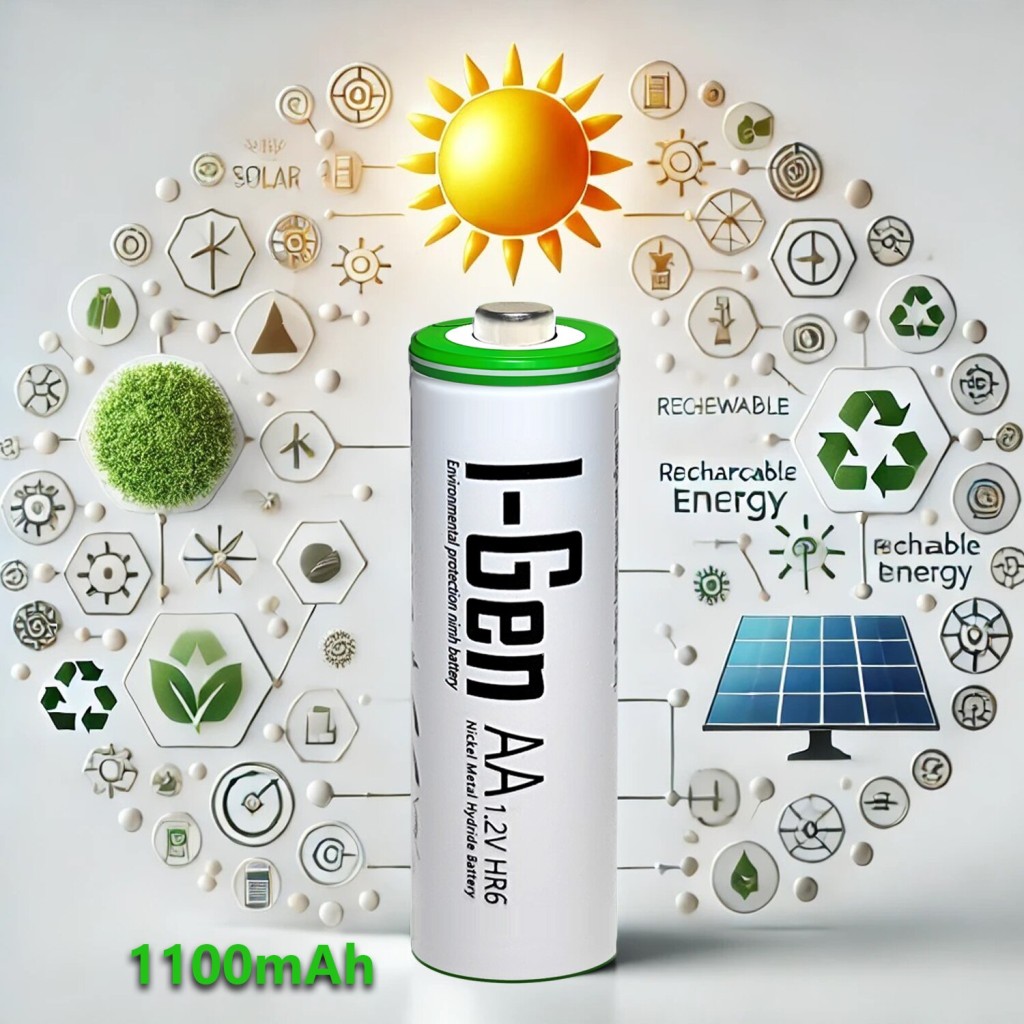 I-Gen B154 2 Adet AA 1100 mAh Şarjlı Kalem Pil 1.2V Ni-MH Solar Aydınlatma Uyumlu I-Gen B154 2 Adet AA 1100 mAh Şarjlı Kalem Pil 1.2V Ni-MH Solar Aydınlatma Uyumlu