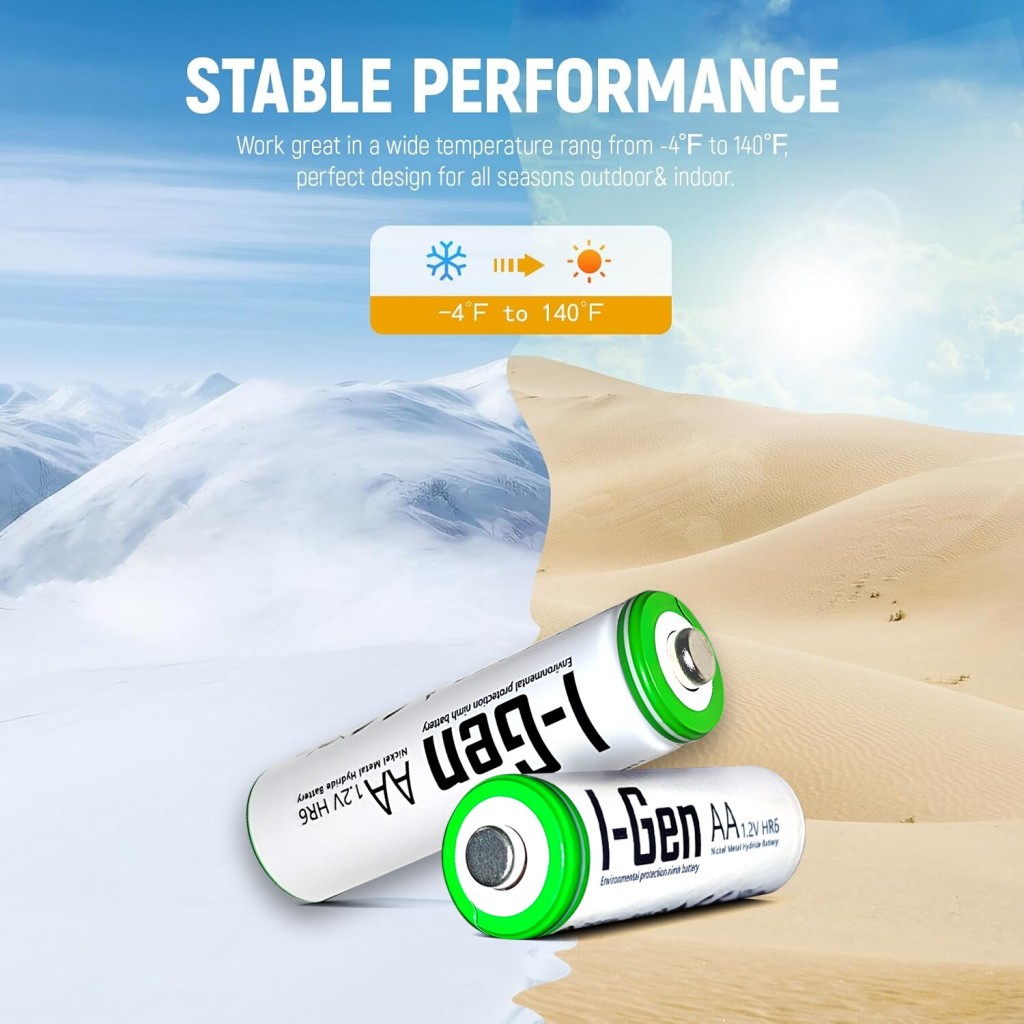 I-Gen B154 2 Adet AA 1100 mAh Şarjlı Kalem Pil 1.2V Ni-MH Solar Aydınlatma Uyumlu I-Gen B154 2 Adet AA 1100 mAh Şarjlı Kalem Pil 1.2V Ni-MH Solar Aydınlatma Uyumlu