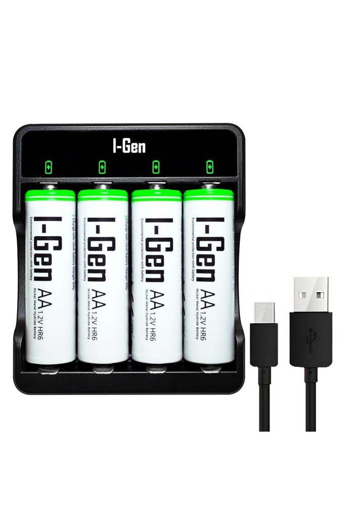 I-Gen G427 4`lü Pil Şarj Aleti + 4 Adet AA 2700 mAh Kalem Pilli Set 1.2V Ni-MH I-Gen G427 4`lü Pil Şarj Aleti + 4 Adet AA 2700 mAh Kalem Pilli Set 1.2V Ni-MH