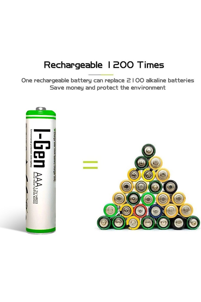 I-Gen G490 4`lü Pil Şarj Aleti + 4 Adet AAA 900 mAh İnce Şarjlı Kalem Pilli Set 1.2V Ni-MH I-Gen G490 4`lü Pil Şarj Aleti + 4 Adet AAA 900 mAh İnce Şarjlı Kalem Pilli Set 1.2V Ni-MH