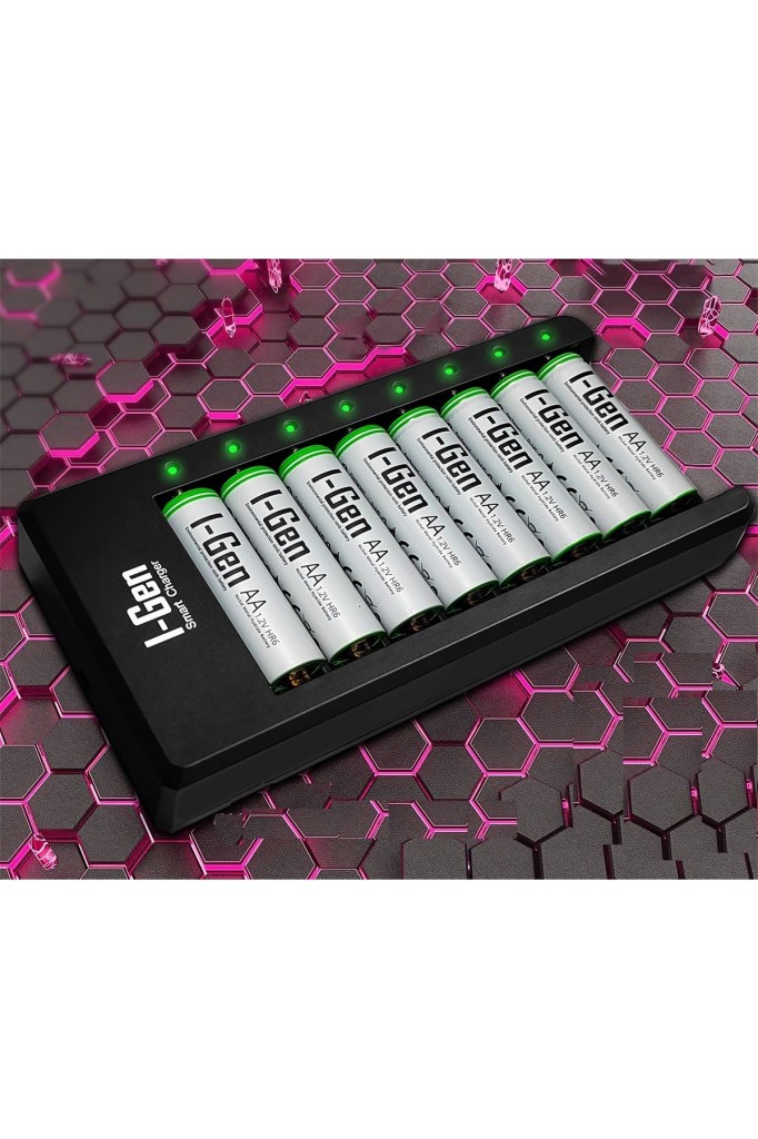 I-Gen G827 8`li Pil Şarj Aleti + 8 Adet AA 2700 mAh Şarj Edilebilir AA Şarjlı Kalem Pilli Set 1.2V Ni-MH I-Gen G827 8`li Pil Şarj Aleti + 8 Adet AA 2700 mAh Şarj Edilebilir AA Şarjlı Kalem Pilli Set 1.2V Ni-MH