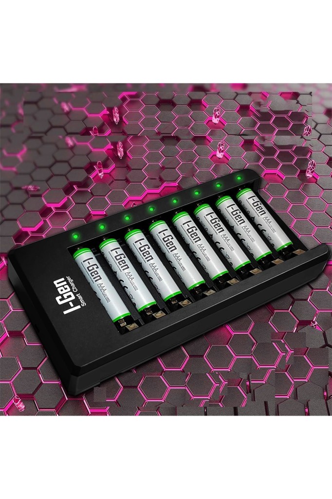 I-Gen G890 8`li Pil Şarj Aleti + 8 Adet AAA 900 mAh Şarj Edilebilir AAA İnce Şarjlı Kalem Pilli Set 1.2V Ni-MH I-Gen G890 8`li Pil Şarj Aleti + 8 Adet AAA 900 mAh Şarj Edilebilir AAA İnce Şarjlı Kalem Pilli Set 1.2V Ni-MH