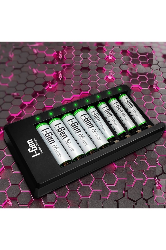 I-Gen G879 8`li Pil Şarj Aleti + 4 Adet AA 2700 mAh + 4 Adet AAA 900 mAh Şarjlı Kalem Pilli Set 1.2V Ni-MH I-Gen G879 8`li Pil Şarj Aleti + 4 Adet AA 2700 mAh + 4 Adet AAA 900 mAh Şarjlı Kalem Pilli Set 1.2V Ni-MH