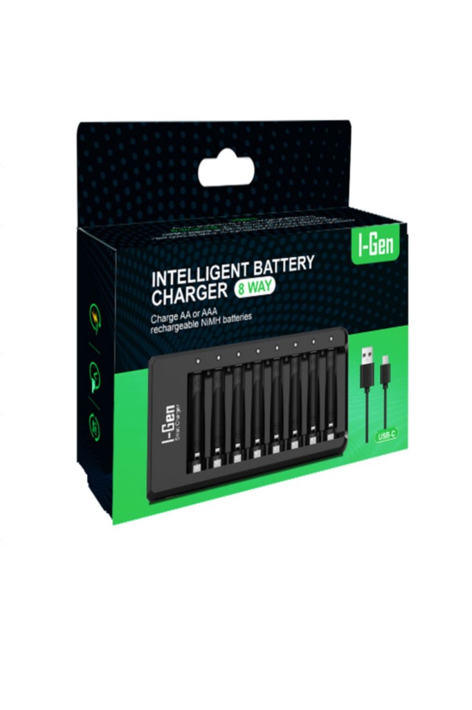 I-Gen G800 8`li Pil Şarj Aleti AA/AAA Kalem Pil Uyumlu Type-C Giriş Akıllı Hızlı Pil Şarj Cihazı I-Gen G800 8`li Pil Şarj Aleti AA/AAA Kalem Pil Uyumlu Type-C Giriş Akıllı Hızlı Pil Şarj Cihazı