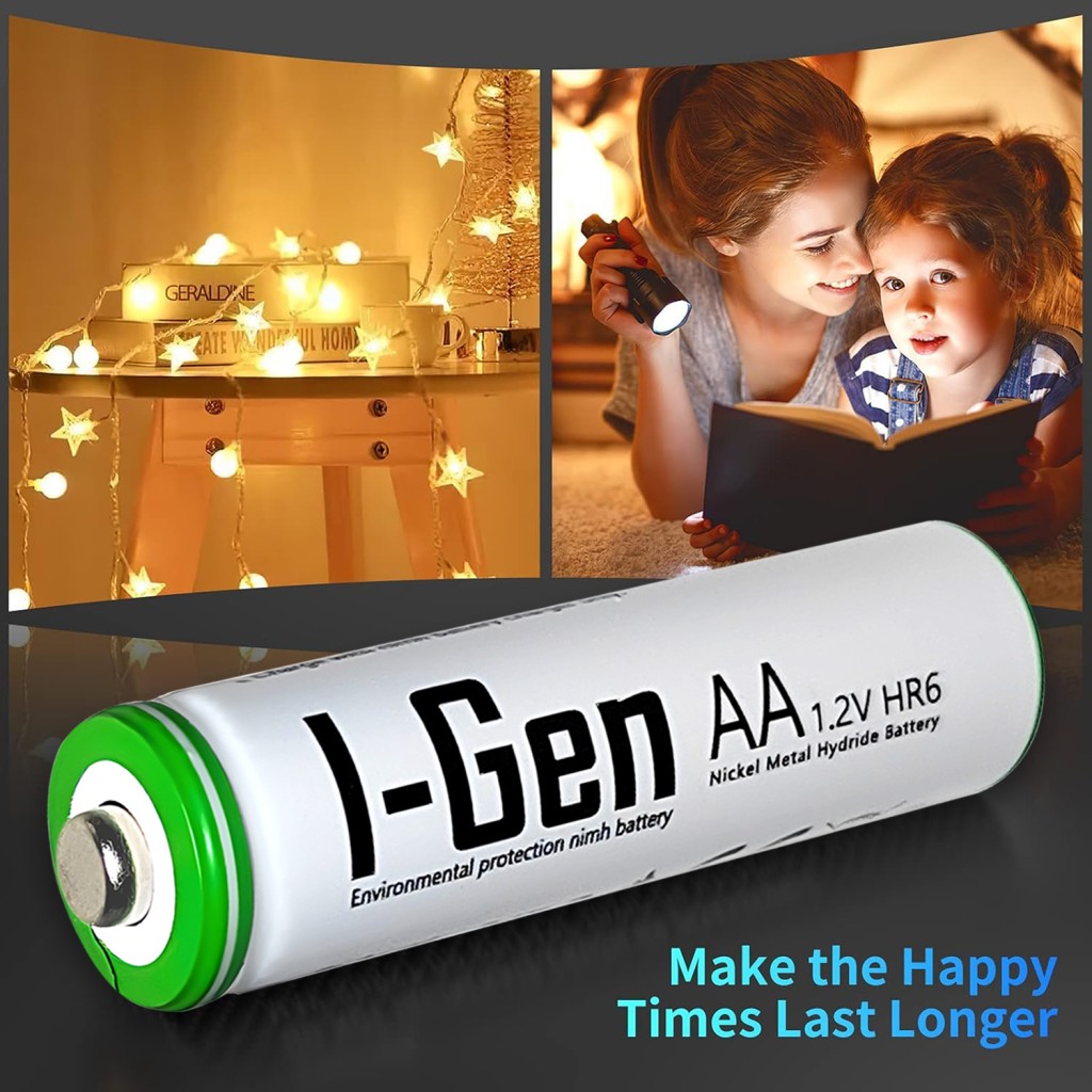I-Gen B180 4`lü Paket Şarjlı Pil 2 Adet AA 2700 mAh Şarjlı Kalem Pil + 2 Adet AAA 900 mAh Şarjlı İnce Kalem Pil 1.2V NI-MH I-Gen B180 4`lü Paket Şarjlı Pil 2 Adet AA 2700 mAh Şarjlı Kalem Pil + 2 Adet AAA 900 mAh Şarjlı İnce Kalem Pil 1.2V NI-MH