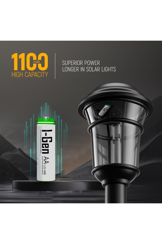 I-Gen B112 8 Adet AA 1100 Mah Şarj Edilebilir Kalem Pil 1.2V Ni-MH Şarjlı Pil Solar Aydınlatma Uyumlu I-Gen B112 8 Adet AA 1100 Mah Şarj Edilebilir Kalem Pil 1.2V Ni-MH Şarjlı Pil Solar Aydınlatma Uyumlu