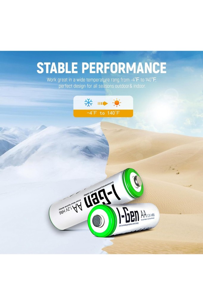 I-Gen B112 8 Adet AA 1100 Mah Şarj Edilebilir Kalem Pil 1.2V Ni-MH Şarjlı Pil Solar Aydınlatma Uyumlu I-Gen B112 8 Adet AA 1100 Mah Şarj Edilebilir Kalem Pil 1.2V Ni-MH Şarjlı Pil Solar Aydınlatma Uyumlu