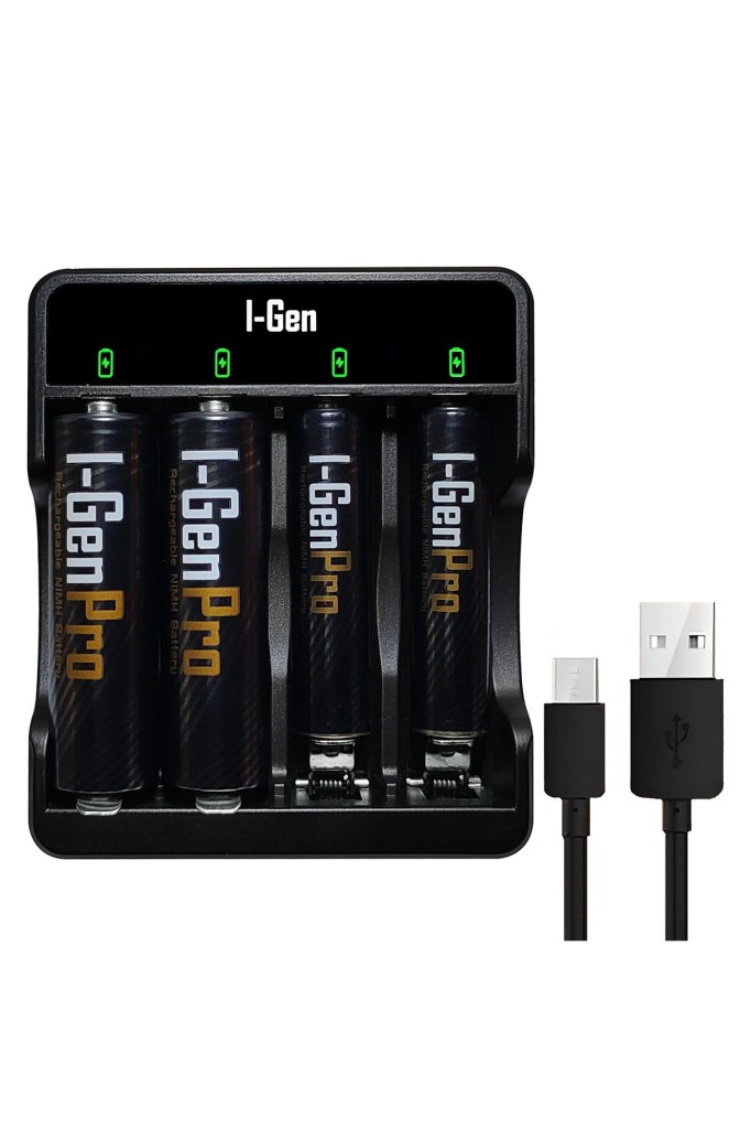 I-Gen G421 4`lü Pil Şarj Aleti + 2 Adet AA Pro 2950 mAh + 2 Adet AAA Pro 1100 mAh Şarjlı Kalem Pilli Set 1.2V Ni-MH I-Gen G421 4`lü Pil Şarj Aleti + 2 Adet AA Pro 2950 mAh + 2 Adet AAA Pro 1100 mAh Şarjlı Kalem Pilli Set 1.2V Ni-MH
