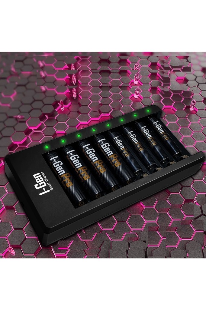 I-Gen G821 8`li Pil Şarj Aleti + 4 Adet AA Pro 2950 mAh + 4 Adet AAA Pro 1100 mAh Şarjlı Kalem Pilli Set 1.2V Ni-MH I-Gen G821 8`li Pil Şarj Aleti + 4 Adet AA Pro 2950 mAh + 4 Adet AAA Pro 1100 mAh Şarjlı Kalem Pilli Set 1.2V Ni-MH