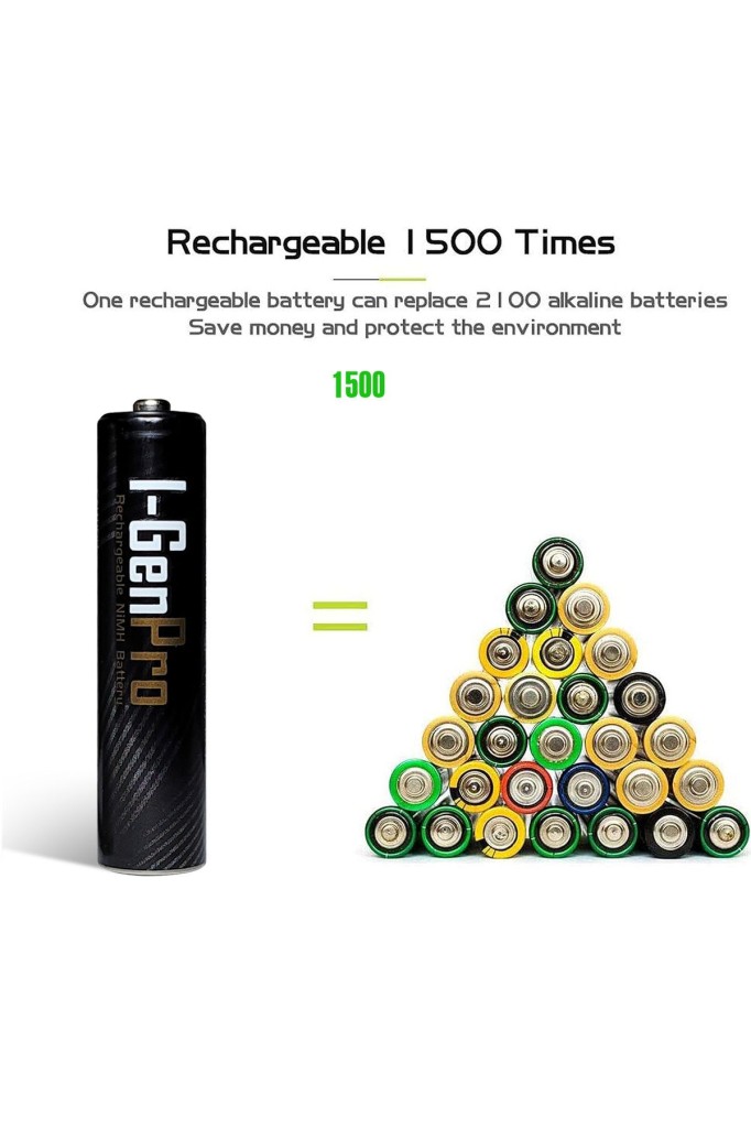 I-Gen Pro P161 4 Adet AA 2950 mAh Şarj Edilebilir Kalem Pil 1.2V Ni-MH Şarjlı Pil I-Gen Pro P161 4 Adet AA 2950 mAh Şarj Edilebilir Kalem Pil 1.2V Ni-MH Şarjlı Pil