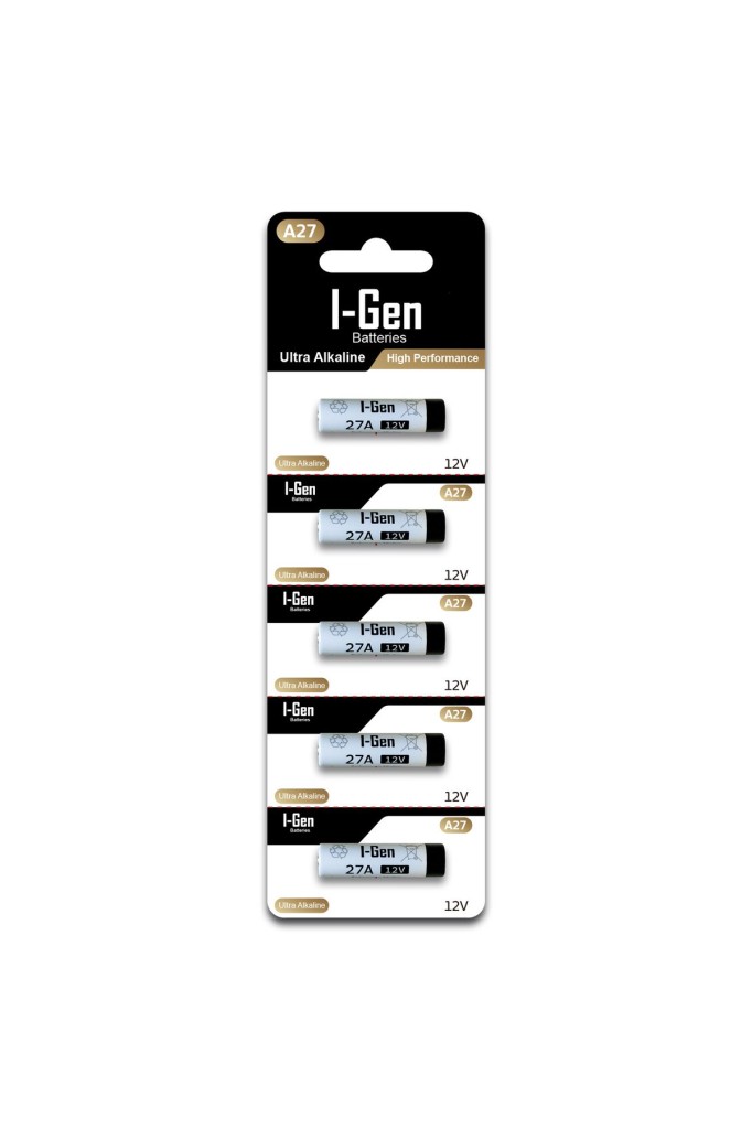 I-Gen 27A Pil 5`li Paket 12V MN27 (27A / A27 / L828) I-Gen 27A Pil 5`li Paket 12V MN27 (27A / A27 / L828)