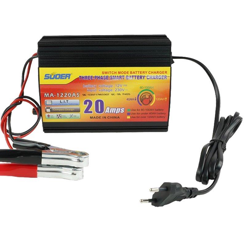 Suoer MA-1220AS 12 Volt 20 Amper Akıllı Akü Şarj Cihazı Suoer MA-1220AS 12 Volt 20 Amper Akıllı Akü Şarj Cihazı