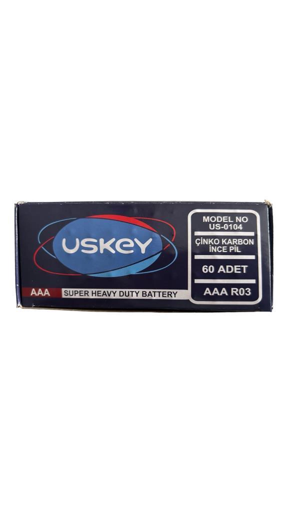 WellHise Uskey Çinko Karbon İnce AAA Pil 60`lı Paket Kumanda Pili WellHise Uskey Çinko Karbon İnce AAA Pil 60`lı Paket Kumanda Pili