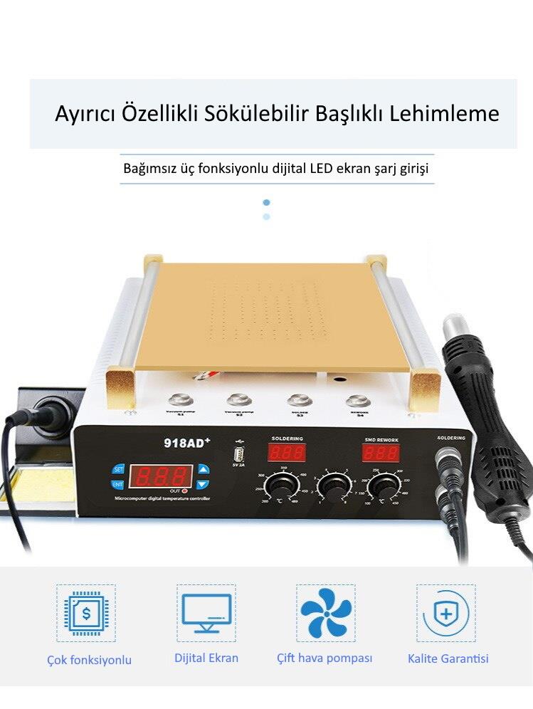 WellHise 918AD+ BGA Istasyonu LCD Ekran Ayırıcı Havya İstasyonu WellHise 918AD+ BGA Istasyonu LCD Ekran Ayırıcı Havya İstasyonu