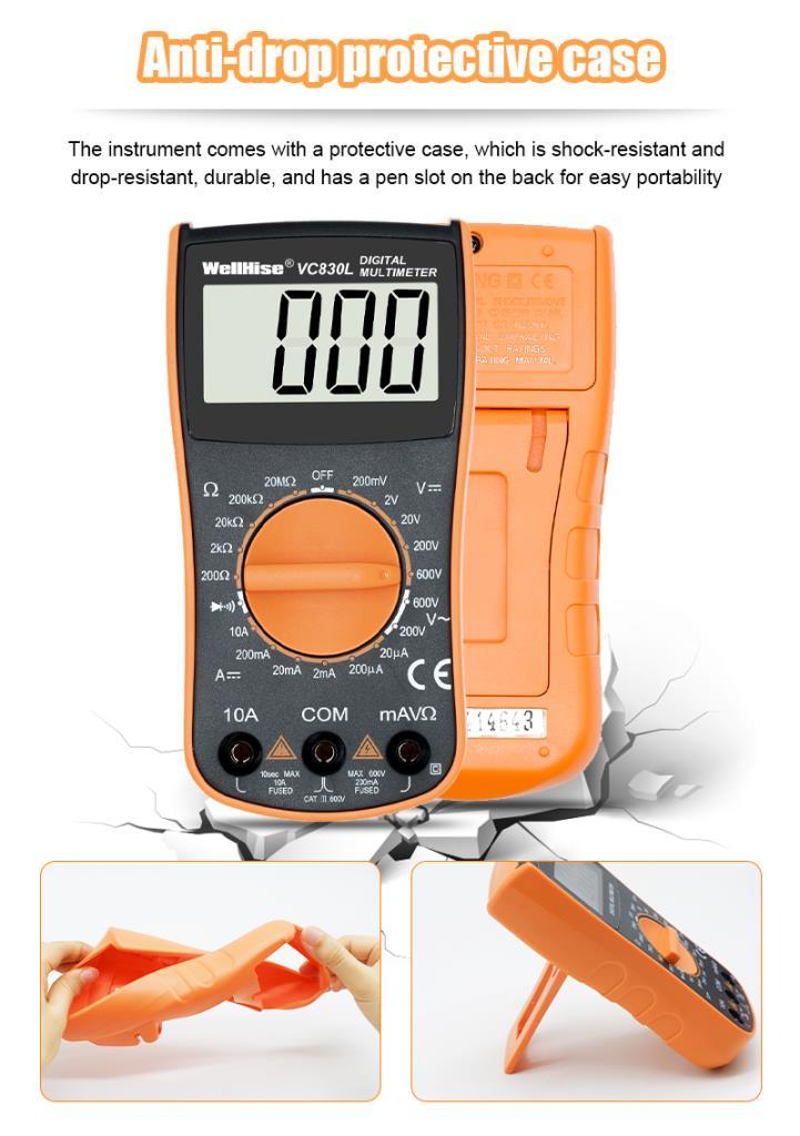 WellHise VC830L Ölçü Aleti Multimetre Avometre WellHise VC830L Ölçü Aleti Multimetre Avometre
